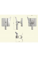Monitor Bracket, Ø20mm, Stainless Steel, VESA 100X100mm / 75X75mm. JB 27-00-00, by JB Medico