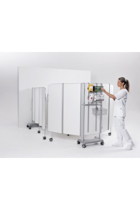 Cesta metálica cónica de 7 litros con gancho para riel con ranura en T. JB 161-01-01 por JB Medico