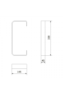 Bracket for protection of medical equipment rails. JB 180-02-02 by JB Medico