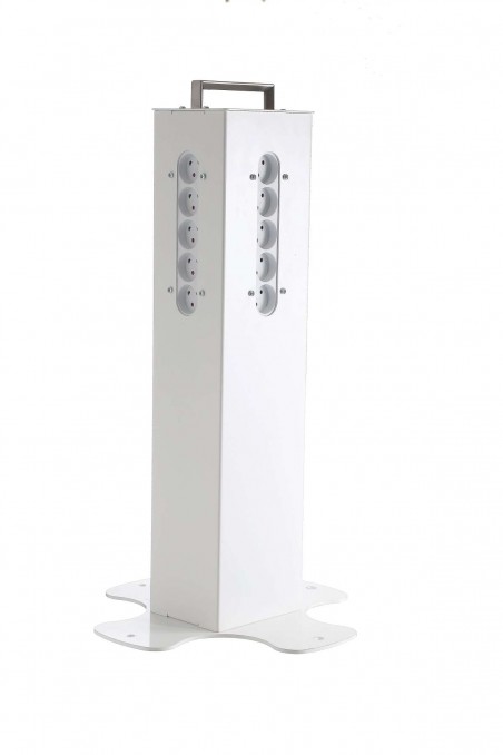 Charging Tower, without wheels, white, 15 connectors, JB 680-400-15-UH by JB Medico