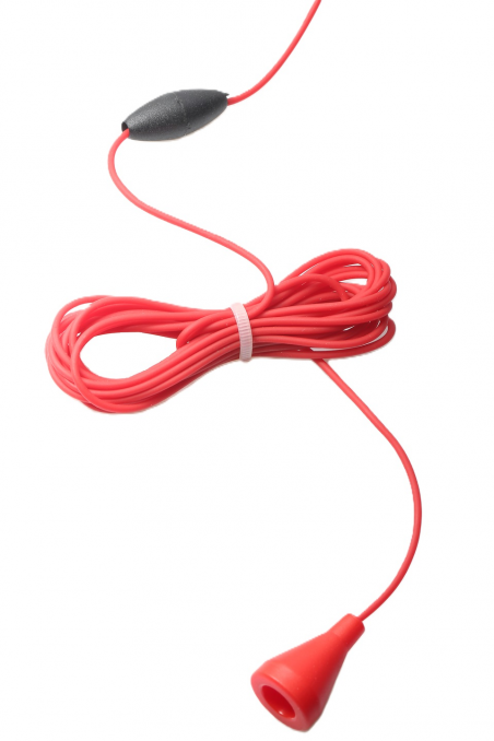 Cordón tirador rojo de 2,5 metros para sistemas de llamada a paciente, JB IP 9025 por JB-Medico
