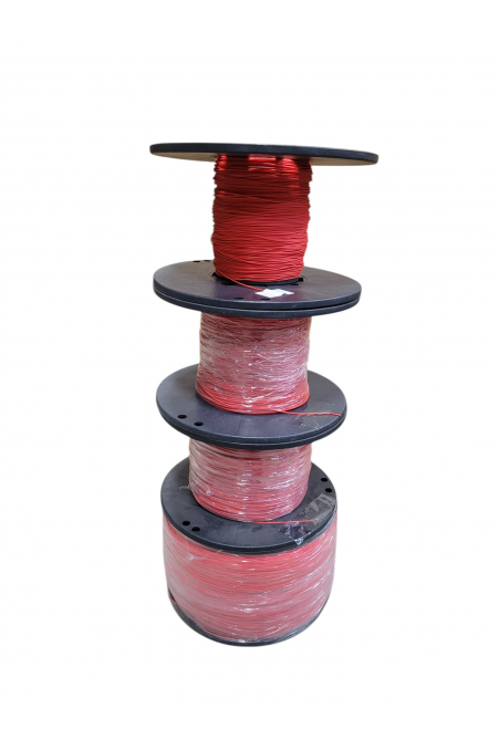 Pull cord, call cord, plastic spool 100 meters, red in LDPE plastic, JB IP 100-RED, by JB Medico