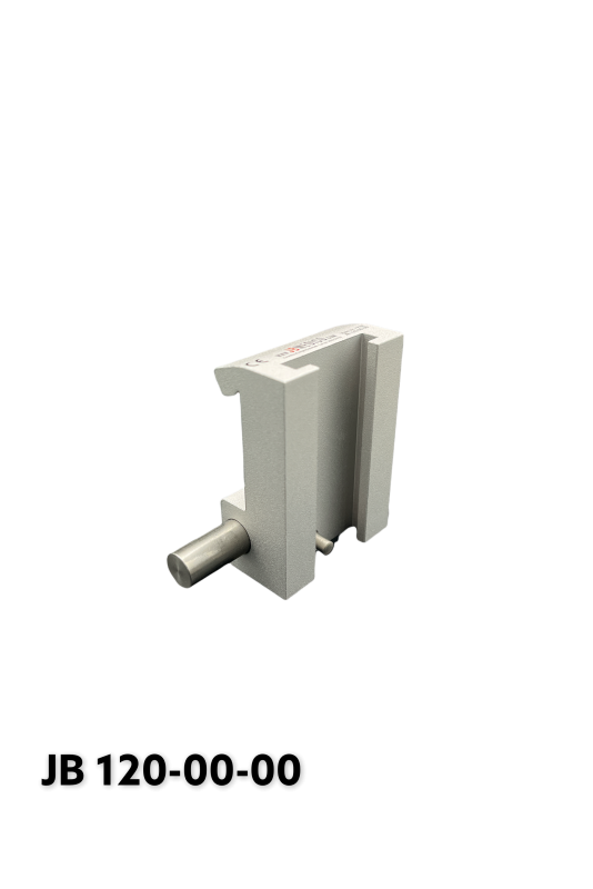 Slide clamp half model, locked with one ball clasp, and a T-slot track.