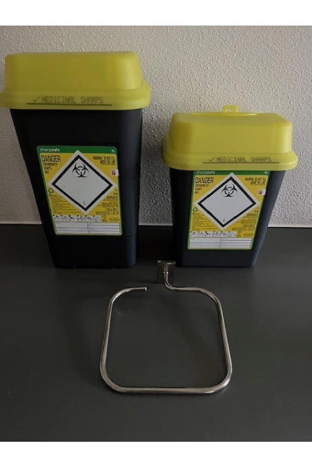 Soporte cuadrado 143X176 mm para contenedor punzocortante, acero inoxidable, JB 165-00-00 by JB Medico