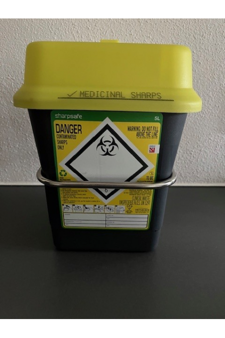 Soporte cuadrado 143X176 mm para contenedor punzocortante, acero inoxidable, JB 165-00-00 by JB Medico