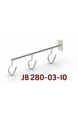 Barra para infusión con guía para ranura en T y 3 ganchos, JB 280-03-10 by JB Medico