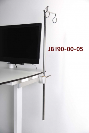 Teleskopstang, 940 mm, kulisseskinne rørmonteret. JB 190-00-05 af JB Medico