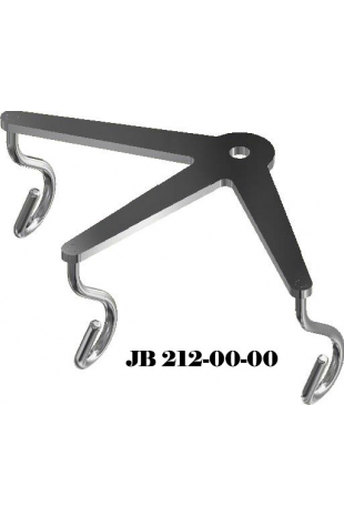 Bottle holder, three angled hooks for IV pole,  JB 212-00-00 by JB Medico