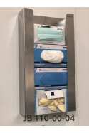 Glove box holder for four glove boxes, wall-mounted, JB 110-00-04 by JB Medico.