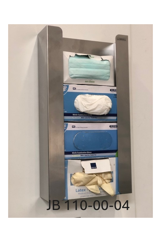 Soporte de pared para 4 cajas de guantes, JB 110-00-04 por JB Medico