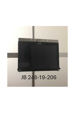 Ipad/Tablet-holder, monteret med kulisseklo, DK 10x30 mm. Standard JB 248-19-206 af JB Medico