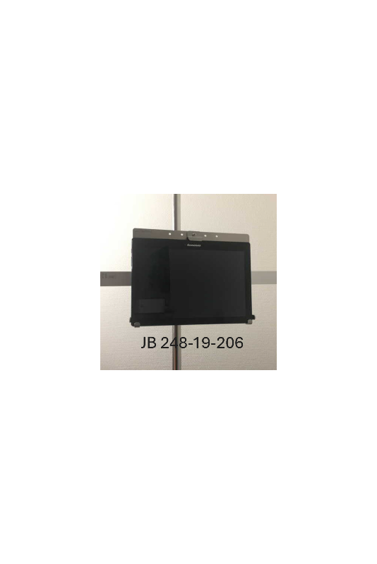 Tablet/iPad holder, mounted with a 10x30mm rail clamp. JB 248-19-206 by JB Medico