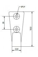 Wall brackets for a 25 L wire basket. JB 281-00-00 by JB Medico