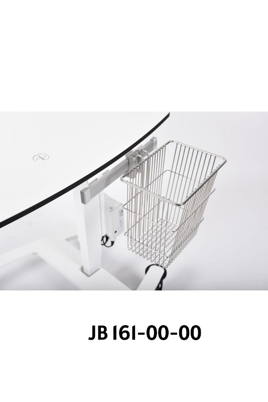 Wire basket 6 Litre, conical, hook for T-slot, Stainless Steel