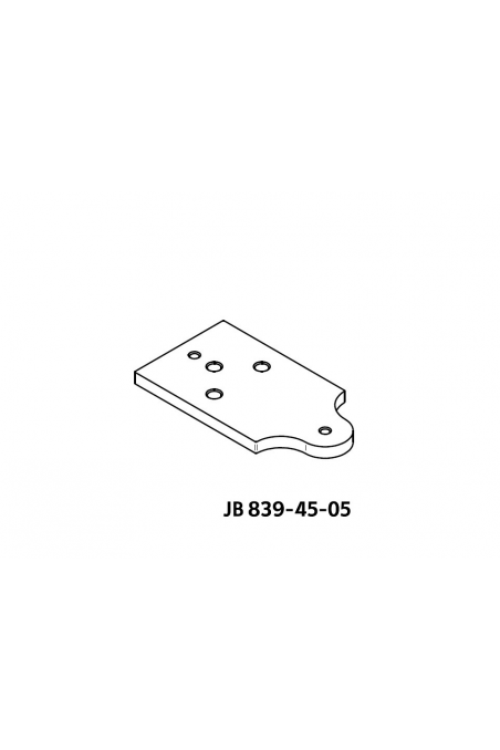 Termometer plade uden kulisseklo i alu, anodiseret naturfarve, JB 839-45-05 af JB Medico
