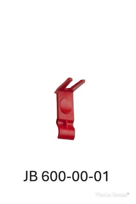 Soporte para mangueras de plástico rojo – compatible con riel escandinavo 10x30 mm, JB 600-00-01 by JB Medico