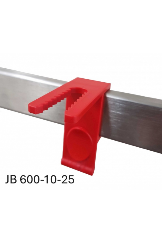 Tubing holder for 10x25 mm. for EU DIN Medical Equipment Rails