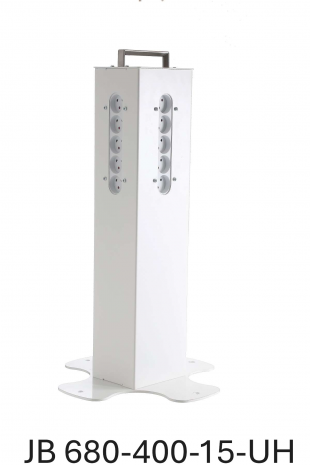Charging Tower, without wheels, white, 15 connectors, JB 680-400-15-UH by JB Medico