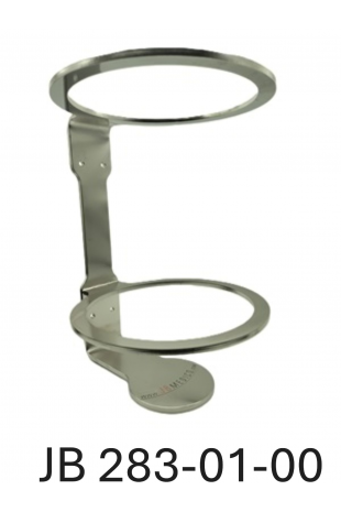 Vægbeslag CO2 flasker, Eks. Air Liquide Ø183 mm. hul Rustfast Stål (AISI 304),  JB 283-01-00 af JB Medico