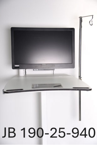 Teleskopstang, 940X25mm. kulisseskinne rørmonteret, rustfri stål (AISI 304), JB 190-25-940 af JB Medico