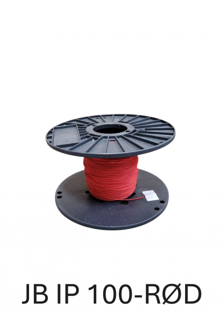 Pull cord, call cord, plastic spool 100 meters, red in LDPE plastic, JB IP 100-RED, by JB Medico