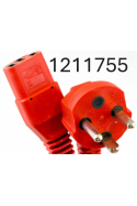 Danish hospital power cord 8,0 m, C13, red. 1211755 by JB Medico