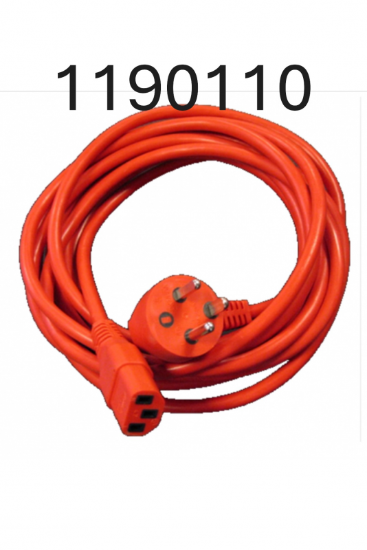 Danish hospital power cord 1,0 m, red. 1190110 af Jb Medico