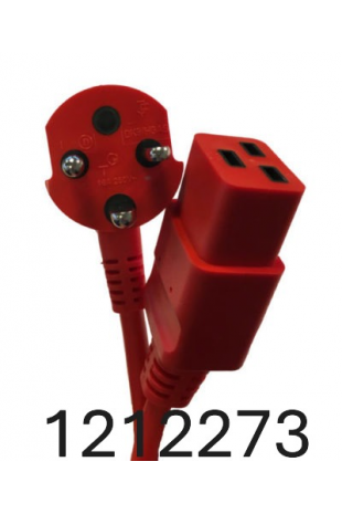 Cable de red hospitalaria danesa de 3,0 metros, rojo C19, 1212273, de JB Medico