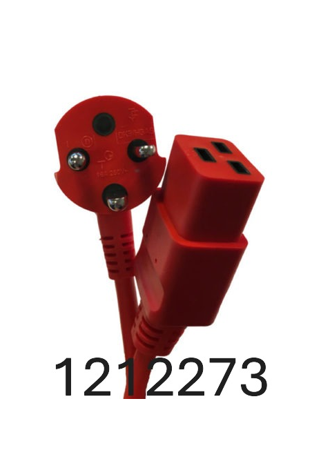Cable de red hospitalaria danesa de 3,0 metros, rojo C19, 1212273, de JB Medico