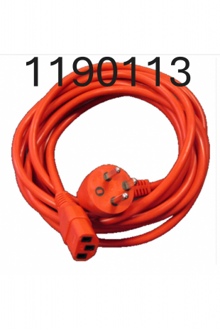 Danish hospital power cord 4,5 meters, red. 1190113 by JB Medico