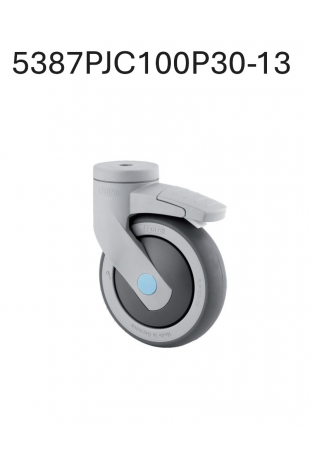 Swivel Castors with total lock 100 mm Stainless, 5387PJC100P30-13, by JB Medico