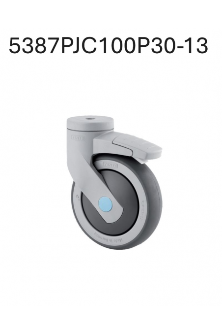 Swivel Castors with total lock 100 mm Stainless, 5387PJC100P30-13, by JB Medico