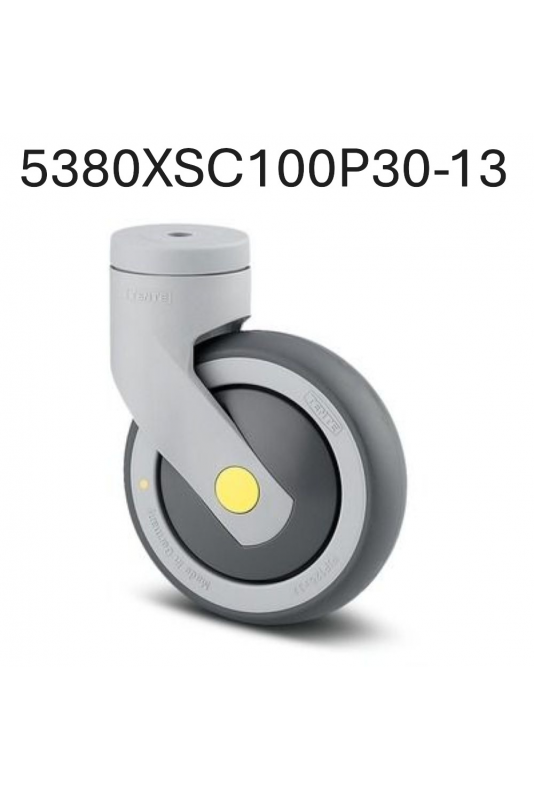 Swivel castors 100 mm. Stainless steel, Electrically conductive, Tente