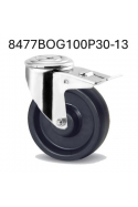 Alpha stainless, swivel wheel with brake, heat-resistant rubber, Ø100 mm, 8477BOG100P30-13 by Jb Medico