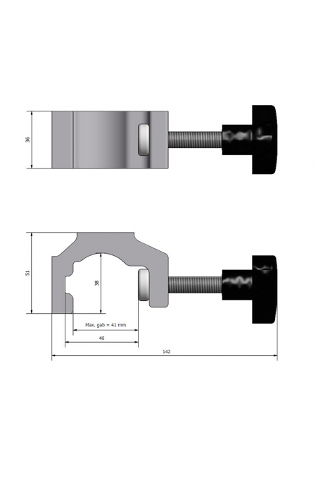 Multibracket, aluminium, fit from 16-41mm, JB 158-00-00 by JB Medico
