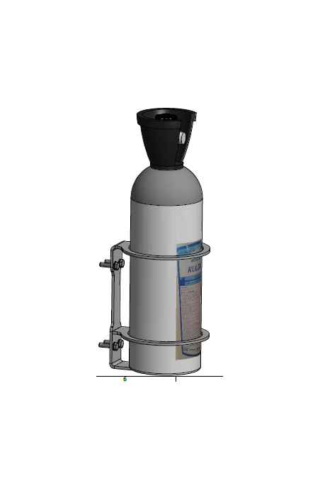 Wall mount, CO2 bottles, Ø 175 mm. JB 283-01-00 by JB Medico