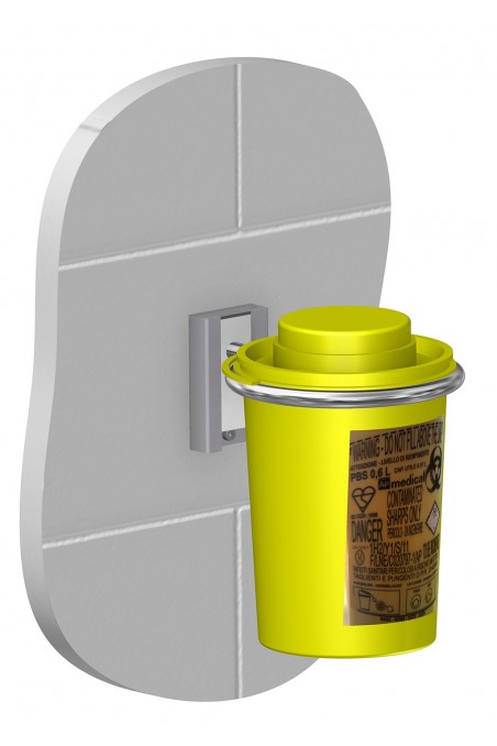Soporte para contenedor redondo de residuos punzocortantes, con apertura de Ø89 mm, JB 151-00-00 by JB Medico