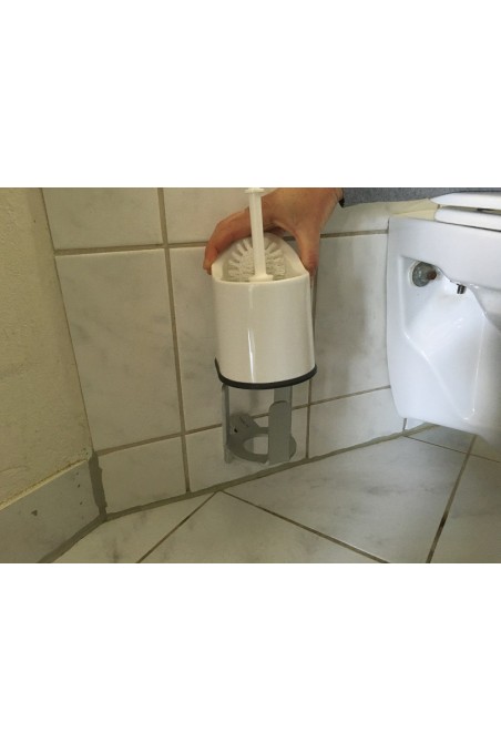 Toiletbørsteholder, aluminium, vaskbar, runde og ovale børster, JB 350-00-00 af JB Medico