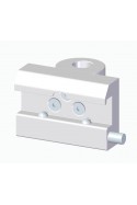 Slide clamp, wide model with two-ball clasp with fixing device, Ø18mm hole. JB 144-03-18 by JB Medico