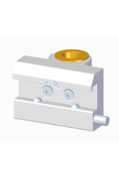 Slide clamp, a wide model with a two-ball clasp with fixing device and brass bush, Ø20 mm hole, JB 144-03-20 by JB Medico
